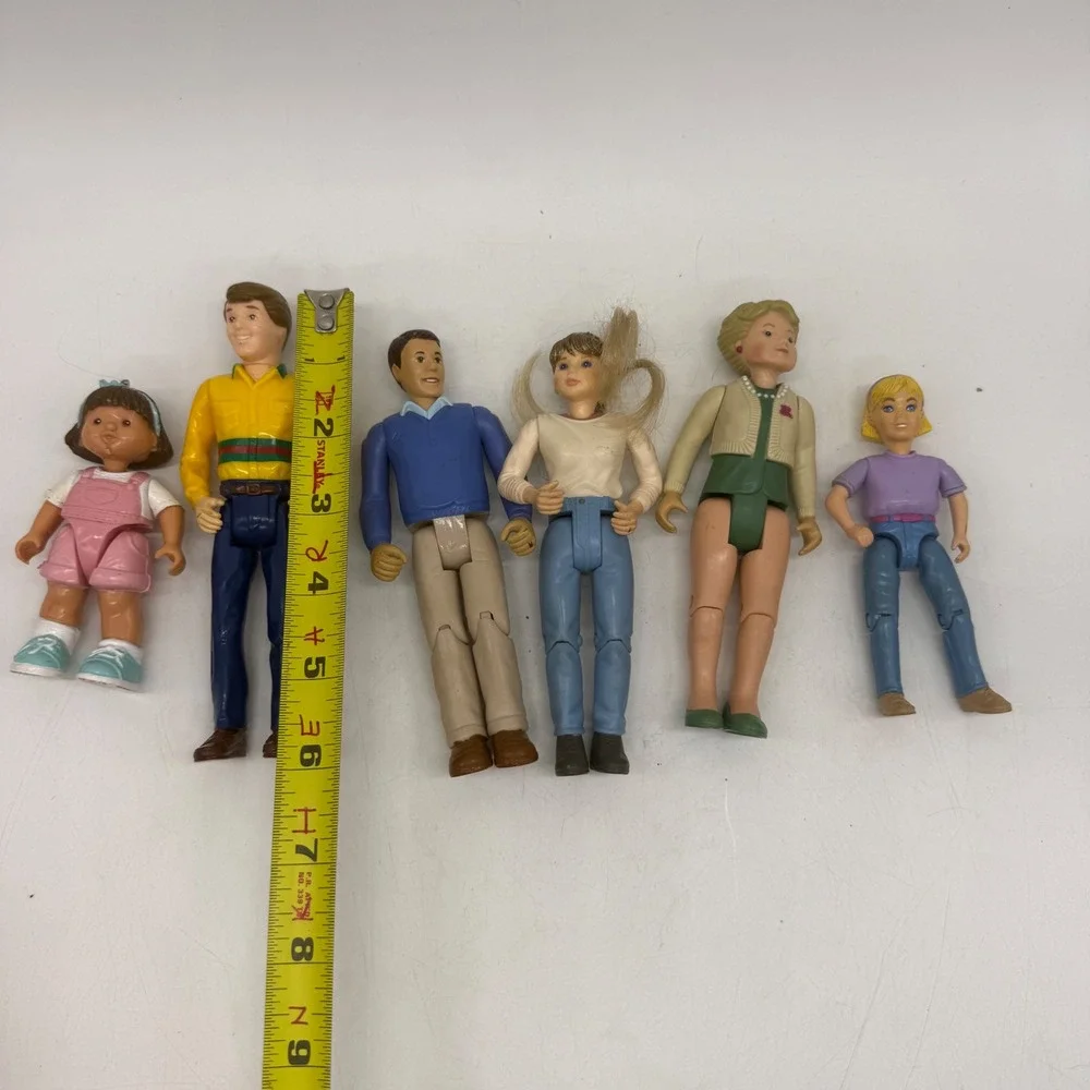 Fisher-Price Loving Family Dollhouse Figures Lot 6pc Family Members Multi-Color